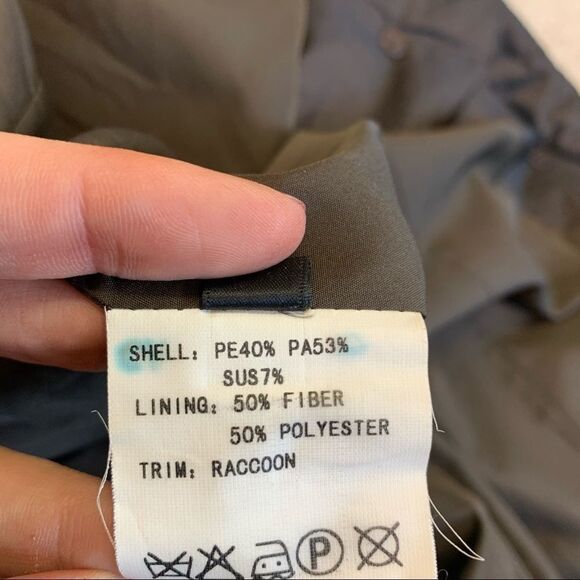 EVOLUZIONE by Rosa Mori brown winter puffer coat with Racoon trim collar/cuffs M - Picture 9 of 14